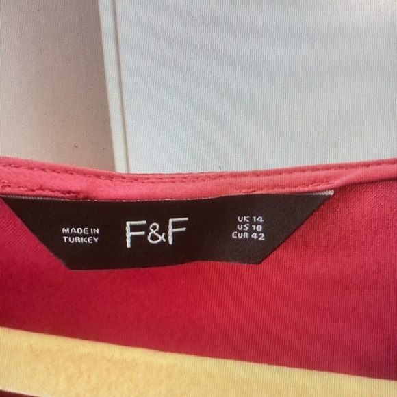 F&F Vibrant Pink Wrap Dress - Picture 2 of 3